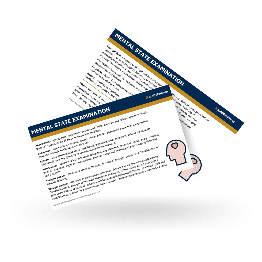 Mental State Examination - OSCE Preparatory Training | AuRNPathway