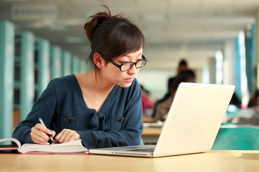 Nurse doing a background research for their interview